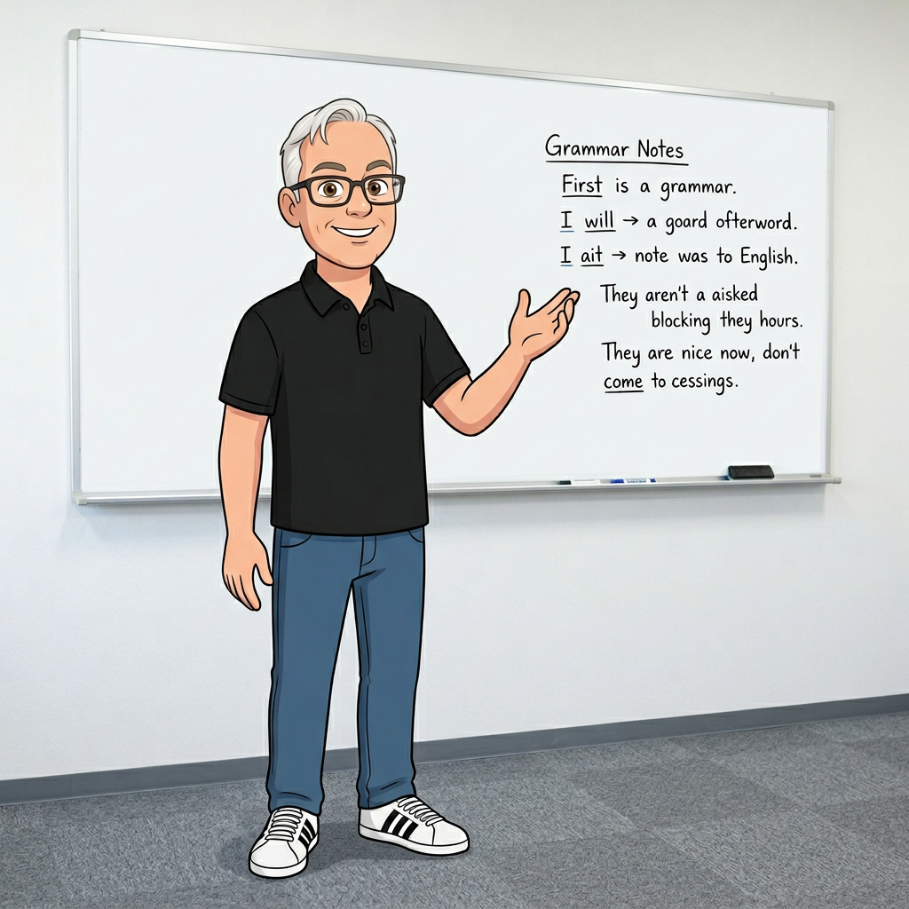 Mr. F — your grammar teacher